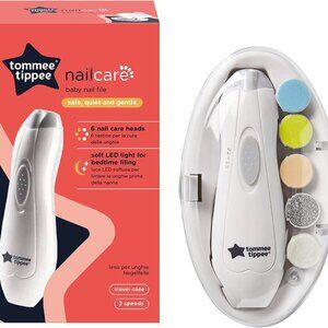 Tommee Tippee Baby Nail File, Electric, for Baby, with Six Filing Heads, Battery